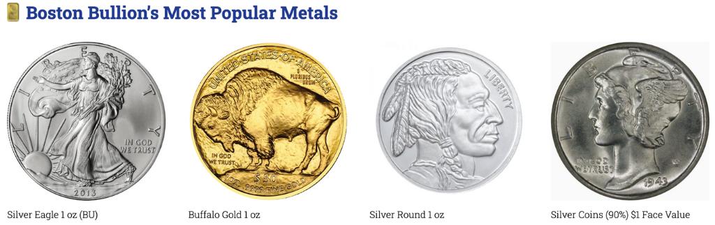 boston bullion precious metals products